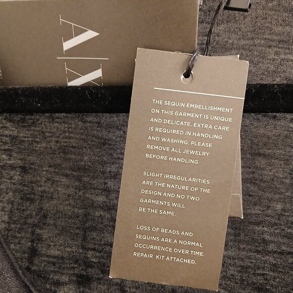 A/X Armani Exchange Draped Sequin Top - Picture 4 of 8